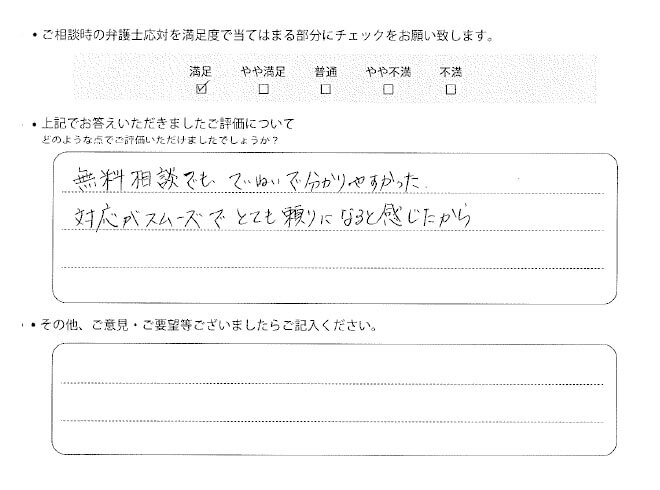 交通事故のご相談を頂いたお客様の声