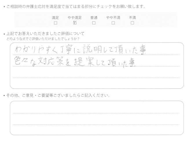 交通事故のご相談を頂いたお客様の声