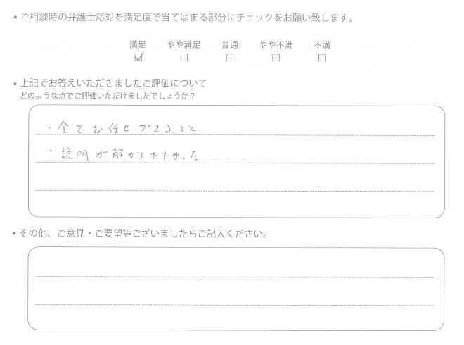 交通事故のご相談を頂いたお客様の声