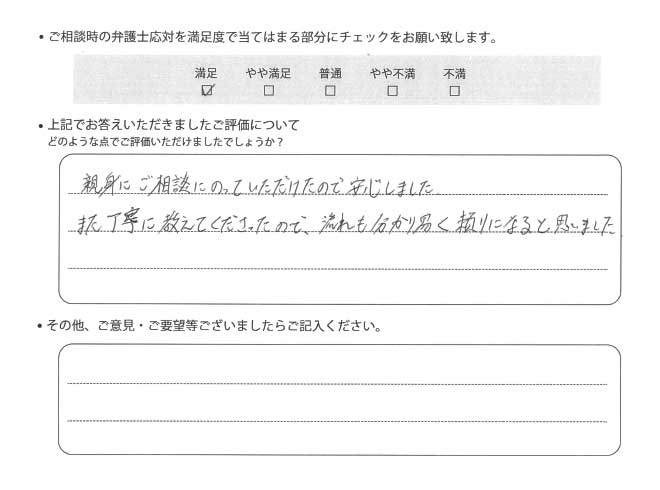 交通事故のご相談を頂いたお客様の声