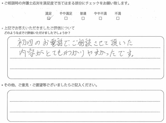 交通事故のご相談を頂いたお客様の声