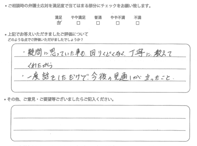 交通事故のご相談を頂いたお客様の声