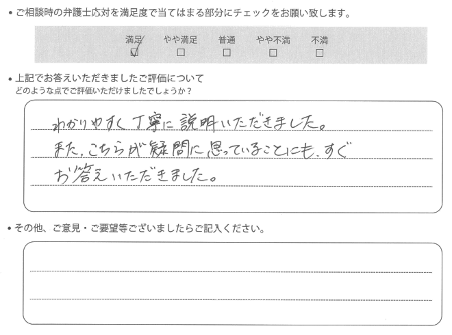 交通事故のご相談を頂いたお客様の声