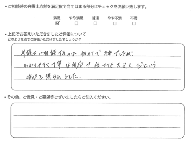 交通事故のご相談を頂いたお客様の声