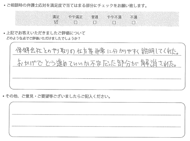 交通事故のご相談を頂いたお客様の声