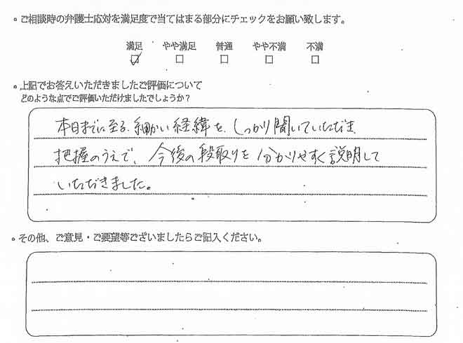 交通事故のご相談を頂いたお客様の声