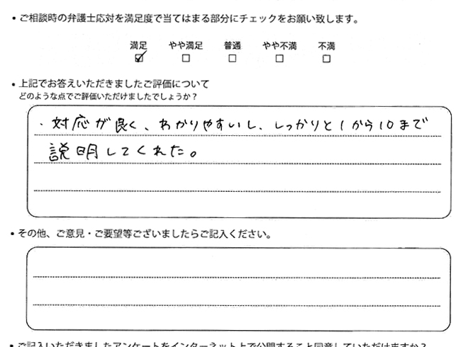 交通事故のご相談を頂いたお客様の声