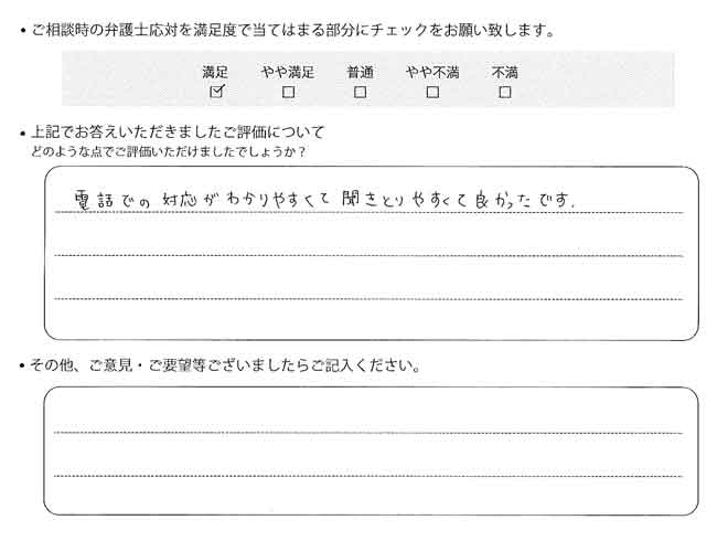 交通事故のご相談を頂いたお客様の声