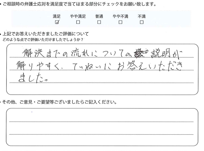 交通事故のご相談を頂いたお客様の声