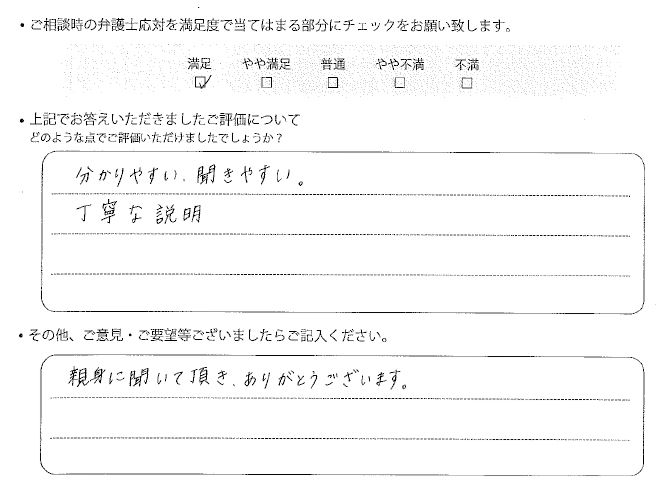 交通事故のご相談を頂いたお客様の声