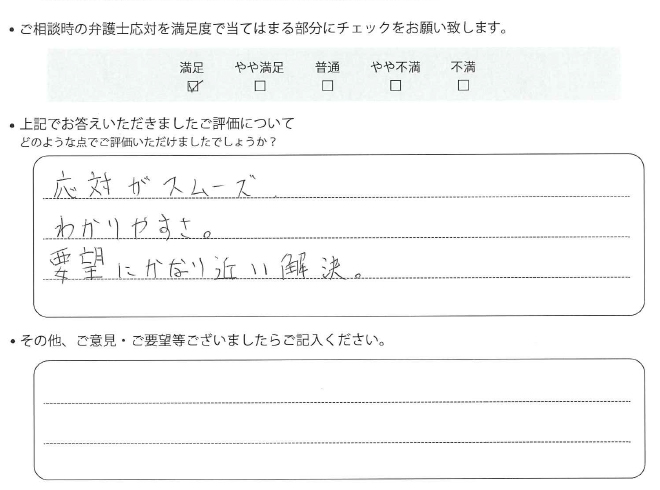 交通事故のご相談を頂いたお客様の声