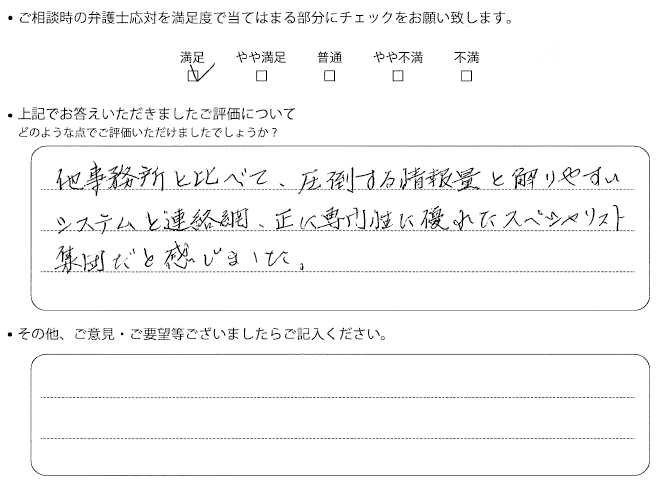 交通事故のご相談を頂いたお客様の声