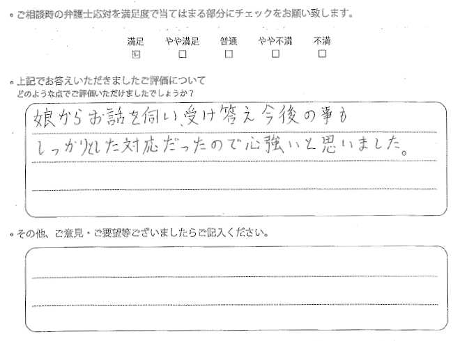 交通事故のご相談を頂いたお客様の声