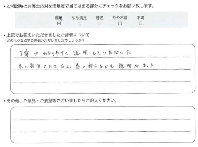 交通事故のご相談を頂いたお客様の声