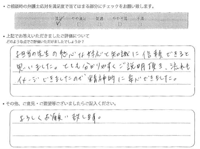 交通事故のご相談を頂いたお客様の声