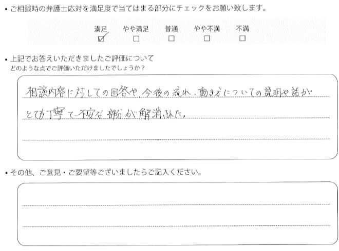 交通事故のご相談を頂いたお客様の声