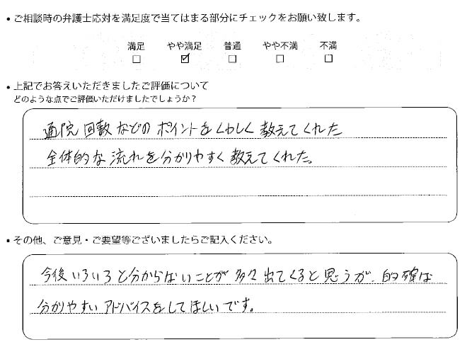 交通事故のご相談を頂いたお客様の声