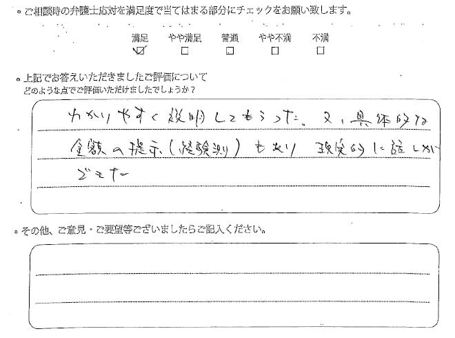 交通事故のご相談を頂いたお客様の声