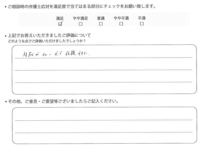 交通事故のご相談を頂いたお客様の声