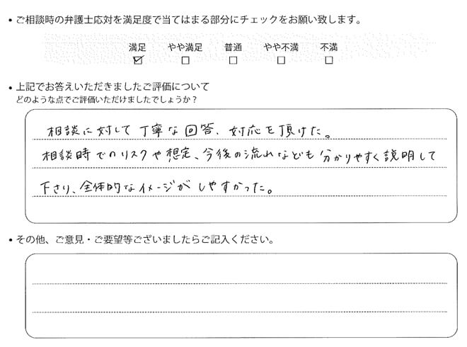 交通事故のご相談を頂いたお客様の声