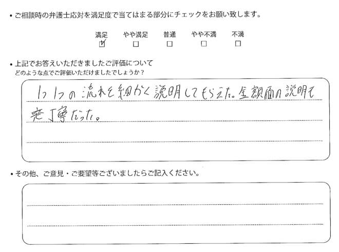 交通事故のご相談を頂いたお客様の声