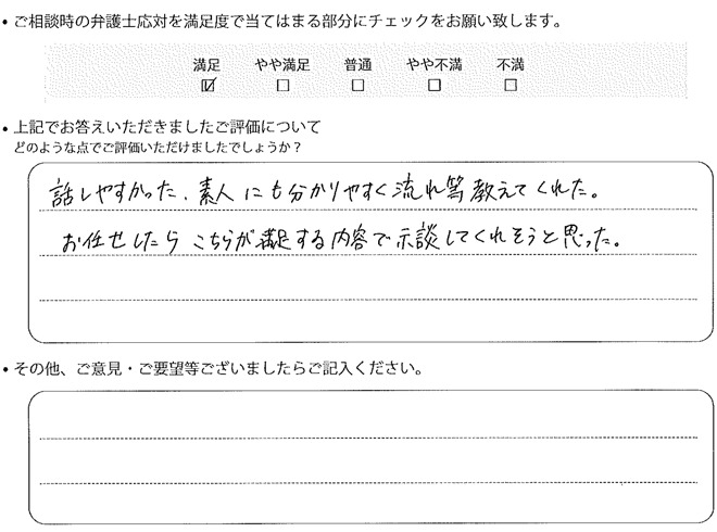 交通事故のご相談を頂いたお客様の声