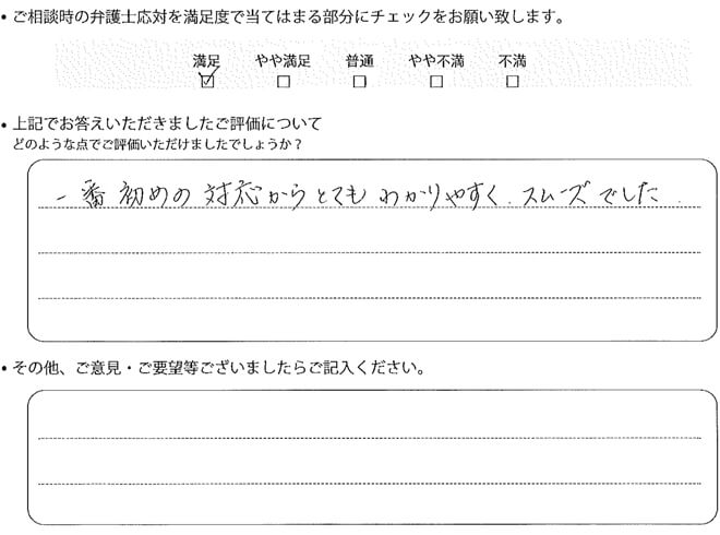 交通事故のご相談を頂いたお客様の声