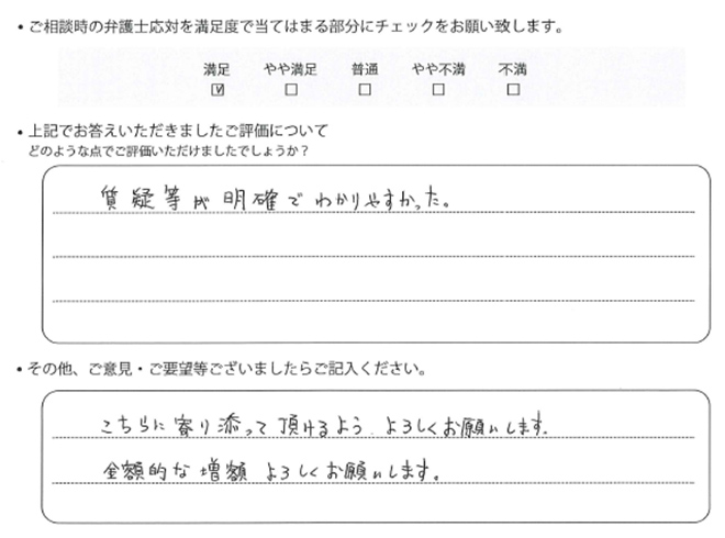 交通事故のご相談を頂いたお客様の声