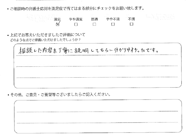 交通事故のご相談を頂いたお客様の声