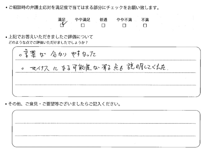 交通事故のご相談を頂いたお客様の声