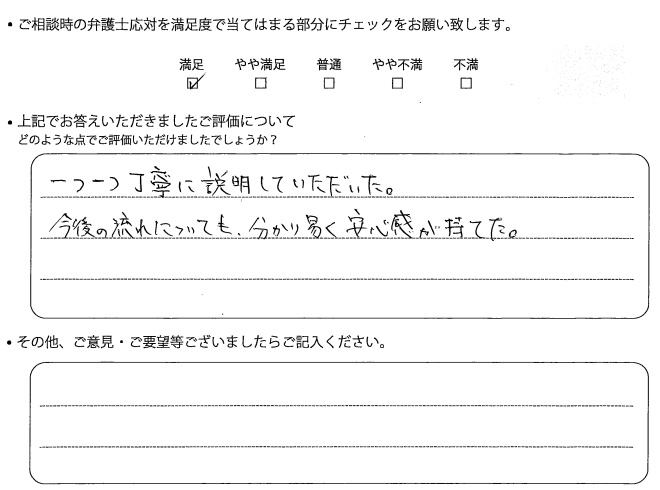 交通事故のご相談を頂いたお客様の声