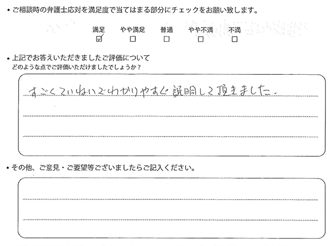 交通事故のご相談を頂いたお客様の声