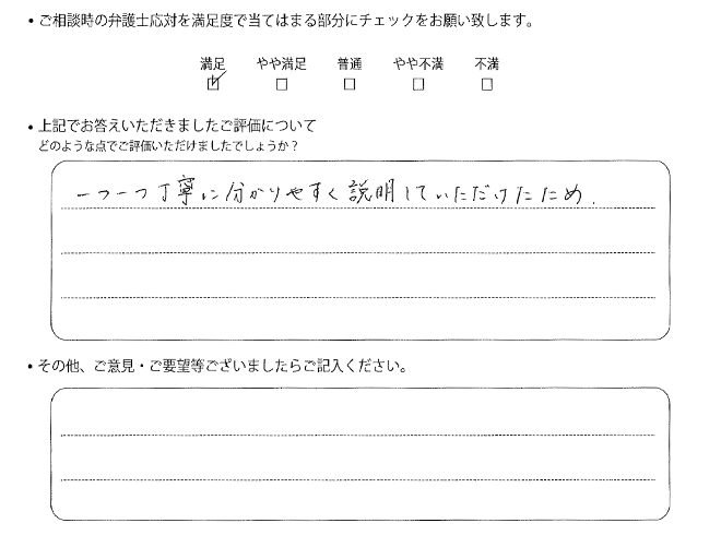 交通事故のご相談を頂いたお客様の声