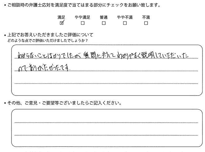 交通事故のご相談を頂いたお客様の声