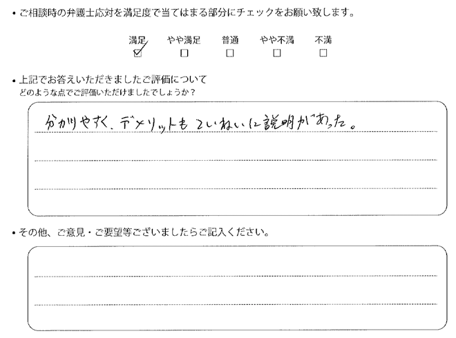 交通事故のご相談を頂いたお客様の声
