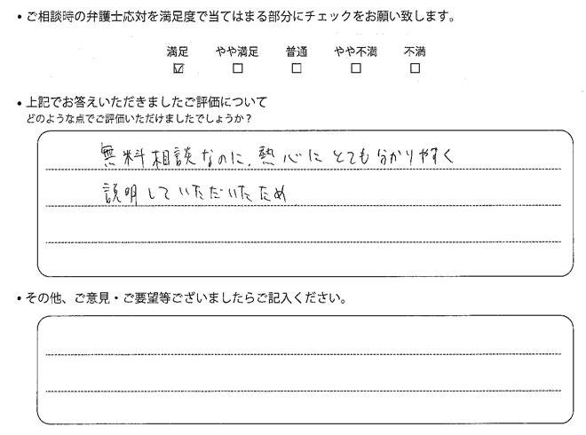 交通事故のご相談を頂いたお客様の声