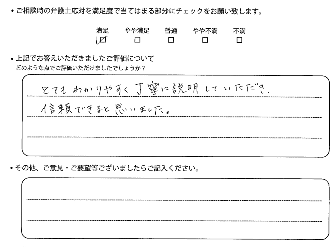 交通事故のご相談を頂いたお客様の声