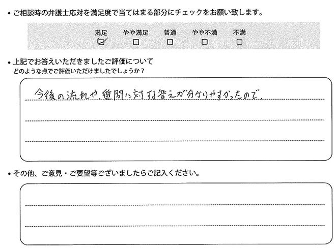 交通事故のご相談を頂いたお客様の声