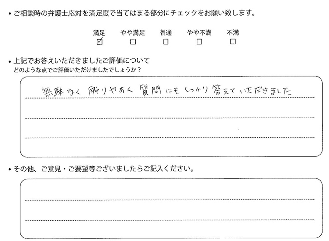 交通事故のご相談を頂いたお客様の声