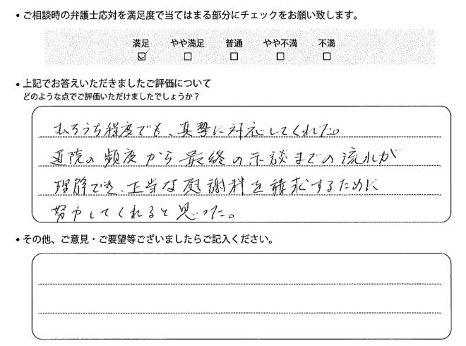 交通事故のご相談を頂いたお客様の声