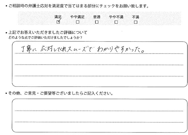 交通事故のご相談を頂いたお客様の声