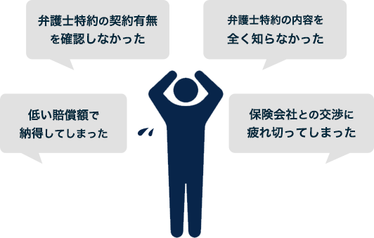 弁護士費用特約の契約有無を確認しなかった、弁護士費用特約の内容を全く知らなかった